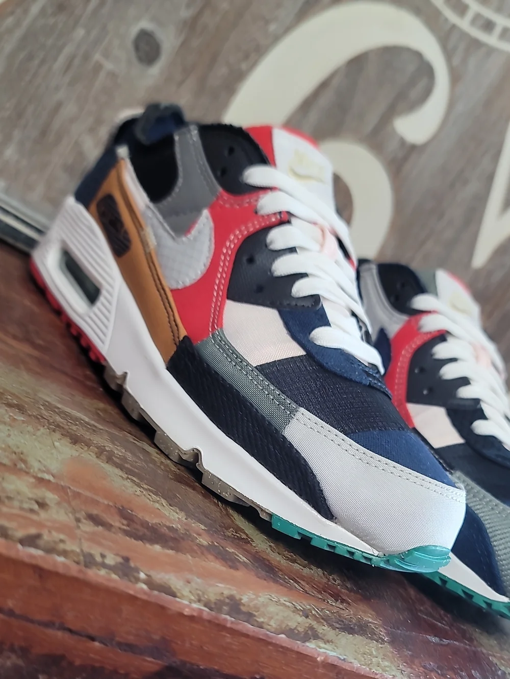 🔥 Nike Wmns Air Max 90 QS 'Legacy' 'Scrap Patchwork' Wmns 7 (Like New)